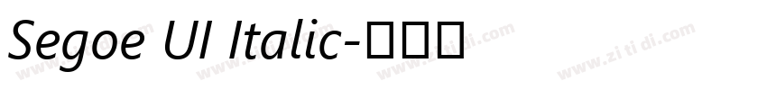 Segoe UI Italic字体转换